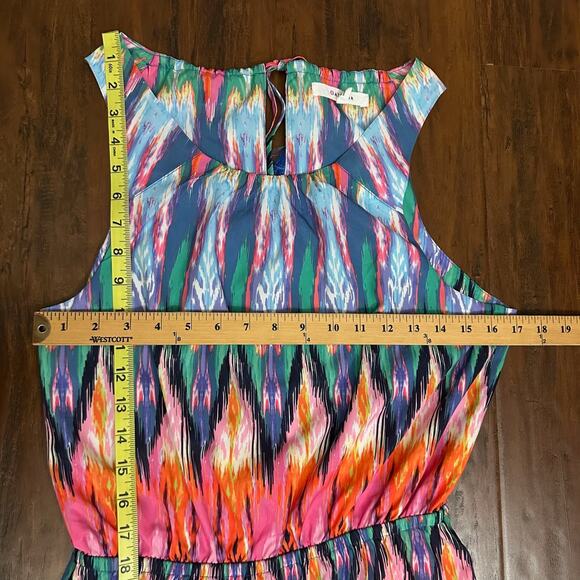 ATHLETA Martinique Dress Colorful Ikat Sleeveless Tasseled Hippie Summer - Picture 11 of 12